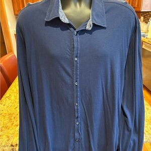Robert Graham‎ Navy Blue Casual Button-Down Shirt
